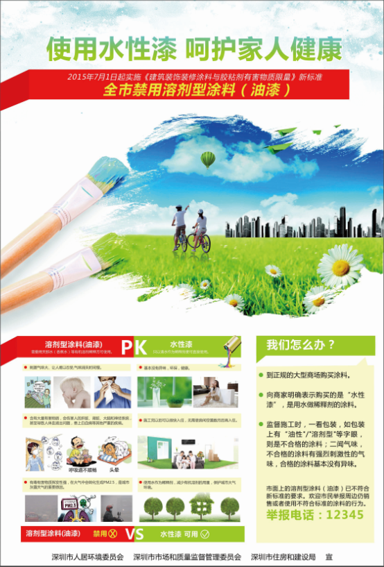  2015年7月1日起实施涂料新标准，全市禁用溶剂型涂料（油漆 ...